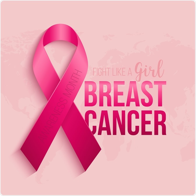 Breast cancer awareness ribbon background. October is month of breast cancer awareness in the world. Pink ribbon. Vector illustration - Image Credit: Vitalex / Shutterstock